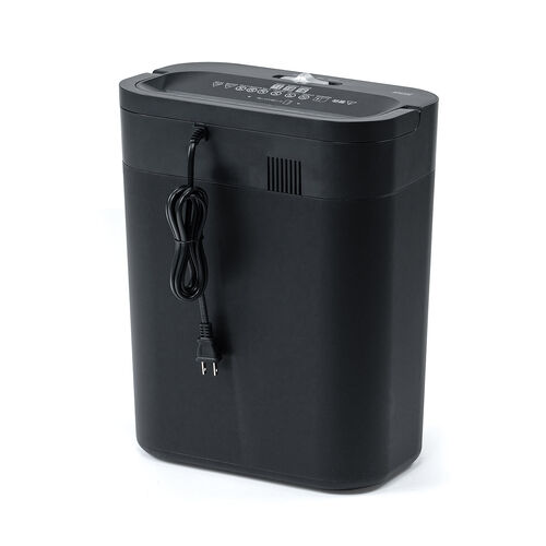 電動シュレッダー（家庭用・クロスカット・静音・60dB・15L・大容量ダストボックス・最大7枚細断・連続5分使用・ホッチキス対応・カード対応・ブラック）