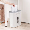 電動シュレッダー（家庭用・クロスカット・静音・60dB・15L・大容量ダストボックス・最大7枚細断・連続5分使用・ホッチキス対応・カード対応・ホワイト）