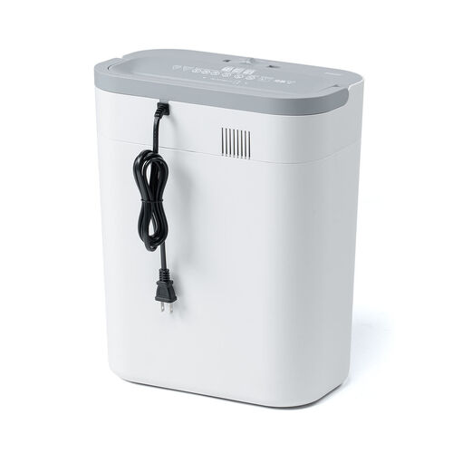 電動シュレッダー（家庭用・クロスカット・静音・60dB・15L・大容量ダストボックス・最大7枚細断・連続5分使用・ホッチキス対応・カード対応・ホワイト）