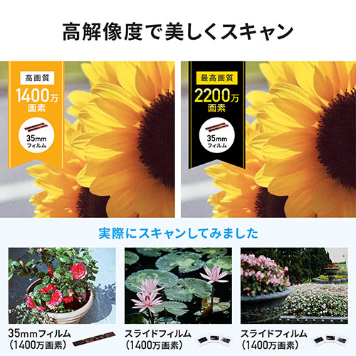 フィルムスキャナ（ネガフィルムスキャナ・高画質・1400万画素・ネガ・デジタル化・ポジ対応・HDMI・テレビ出力対応・おすすめ） SCN058