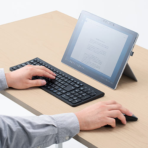 キーボードマウスセット（無線・ワイヤレスフルキーボード・ワイヤレスマウス・スリムキーボード・薄型マウス・持ち運び・充電式・テンキー付き）