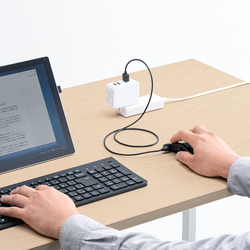 キーボードマウスセット（無線・ワイヤレスフルキーボード・ワイヤレスマウス・スリムキーボード・薄型マウス・持ち運び・充電式・テンキー付き）