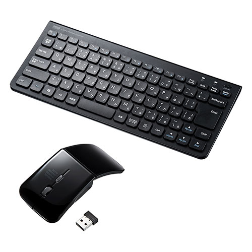 キーボードマウスセット（無線・ワイヤレスキーボード・ワイヤレスマウス・スリムキーボード・薄型マウス・持ち運び・充電式・テンキーなし・右利き・左利き）