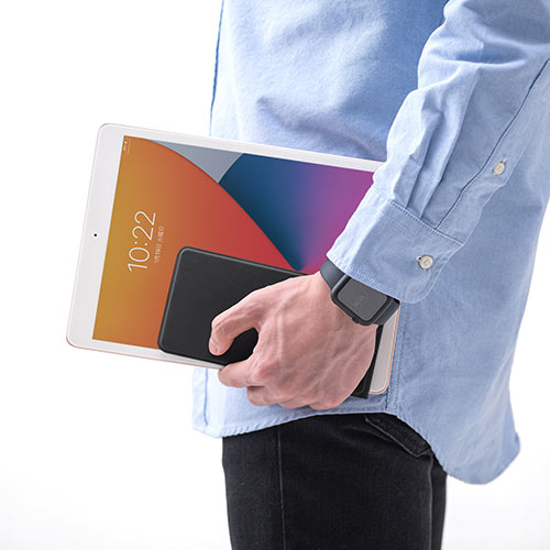 キーボード（Bluetooth・折りたたみ・コンパクト・タッチパッド・充電式・iPhone・iPad・アイソレーション・パンタグラフ・マルチペアリング・英語配列・持ち運び・ブラック）