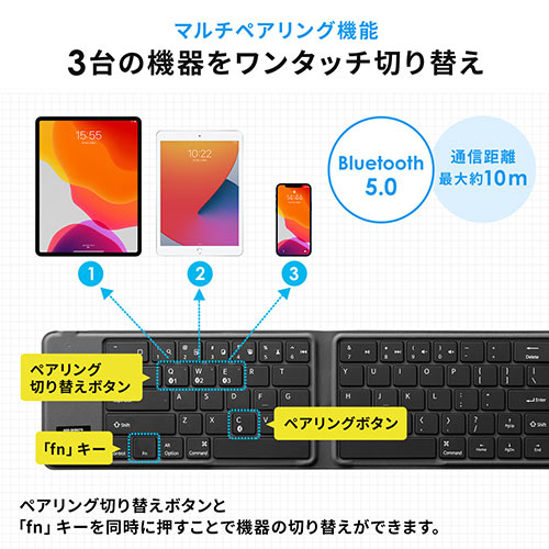 折りたためるキーボード Amazon | Omikamo キーボード ワイヤレス 折り畳み式 大型タッチ