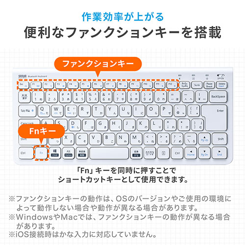 Bluetoothキーボード（ワイヤレスキーボード・マルチペアリング・Windows・ipad・macOS・iOS ・Android・配列切替可能・充電式） SKB073