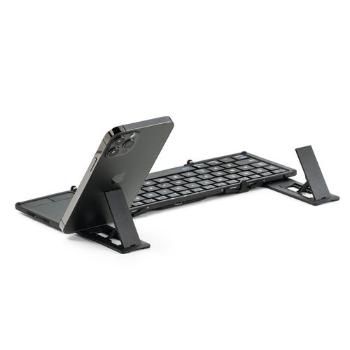 Bluetoothキーボード（iPad・iPhone用キーボード・スタンド機能付き・タッチパッド・トラックパッド・折りたたみ・最大3台切替対応）