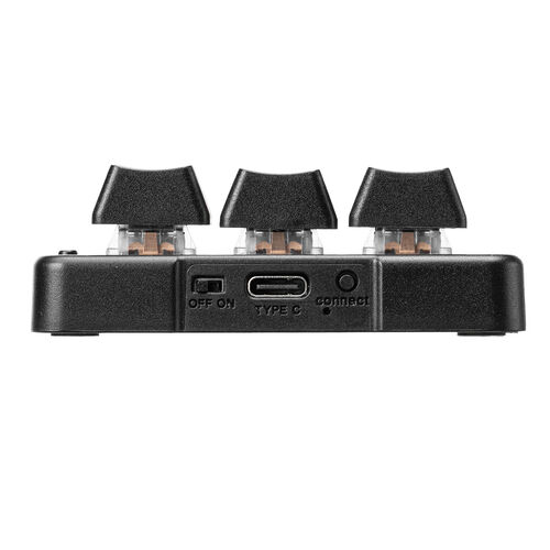 プログラマブルキーボード（ミニ3キー・片手キーボード・左手デバイス・ゲーミングキーボード・マクロキーボード・マクロ機能・メカニカル・青軸・割付・バックライト付き・有線接続・ブラック） SKB075