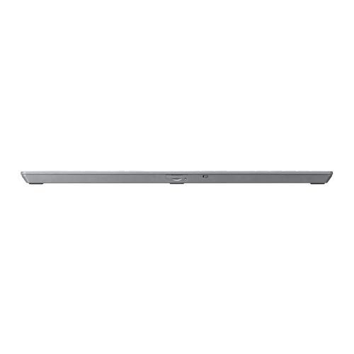 ソーラー充電（Bluetoothキーボード・パンタグラフ・静音・テンキー付き・フルキーボード・Win・Mac・iOS対応・ワイヤレス・無線・日本語配列・マルチペアリング・エコ・グレー）
