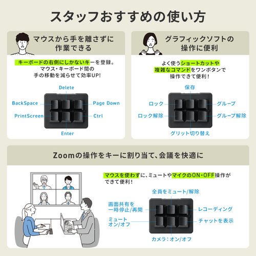 プログラマブルキーボード（マクロキーボード・マクロ機能・ミニ
