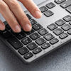 ワイヤレスキーボード（Bluetooth＆2.4Gレシーバー・日本語配列・フルサイズ・マルチペアリング3台・充電式・パンタグラフ式・ブラック）