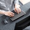 ワイヤレスキーボード（テンキーレス・Bluetooth＆2.4Gレシーバー・日本語配列・マルチペアリング3台・充電式・パンタグラフ式・小型・コンパクト・ブラック）