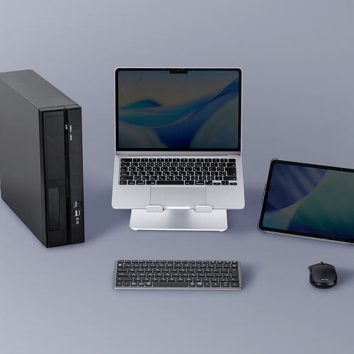 ワイヤレスキーボード（テンキーレス・Bluetooth＆2.4Gレシーバー・日本語配列・マルチペアリング3台・充電式・パンタグラフ式・小型・コンパクト・ブラック）