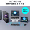 ワイヤレスキーボード（テンキーレス・Bluetooth＆2.4Gレシーバー・日本語配列・マルチペアリング3台・充電式・パンタグラフ式・小型・コンパクト・ブラック）