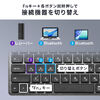 ワイヤレスキーボード（テンキーレス・Bluetooth＆2.4Gレシーバー・日本語配列・マルチペアリング3台・充電式・パンタグラフ式・小型・コンパクト・ブラック）