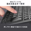 ワイヤレスキーボード（テンキーレス・Bluetooth＆2.4Gレシーバー・日本語配列・マルチペアリング3台・充電式・パンタグラフ式・小型・コンパクト・ブラック）