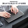 ワイヤレスキーボード（テンキーレス・Bluetooth＆2.4Gレシーバー・日本語配列・マルチペアリング3台・充電式・パンタグラフ式・小型・コンパクト・ブラック）