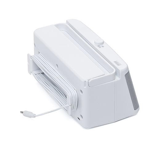 テレビスピーカー（手元スピーカー・有線・TV用手元延長スピーカー・電池式・USB給電対応・70代・60代・50代・40代・男性・女性・ホワイト）