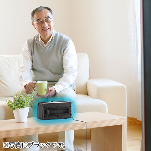 テレビスピーカー（手元スピーカー・有線・TV用手元延長スピーカー・電池式・USB給電対応・70代・60代・50代・40代・男性・女性・ホワイト）