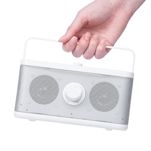 テレビスピーカー（手元スピーカー・有線・TV用手元延長スピーカー・電池式・USB給電対応・70代・60代・50代・40代・男性・女性・ホワイト）