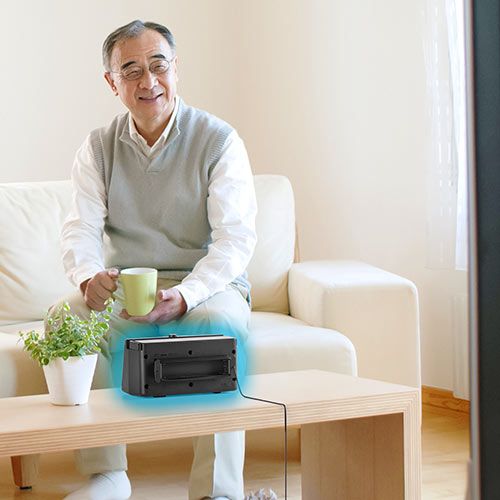 テレビスピーカー（有線・手元スピーカーTV用手元延長スピーカー・電池式・USB給電対応・70代・60代・50代・40代・男性・女性・ブラック）