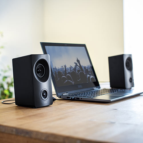スピーカー（Bluetooth・無線・有線スピーカー・USB接続対応・3.5mm接続対応・10W・ツイーター搭載・ブラック）