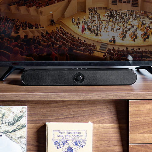 サウンドバースピーカー（パソコン・スマホ・テレビ接続・Bluetoothワイヤレス・バッテリー内蔵・USB充電・USB/SD・20W出力）