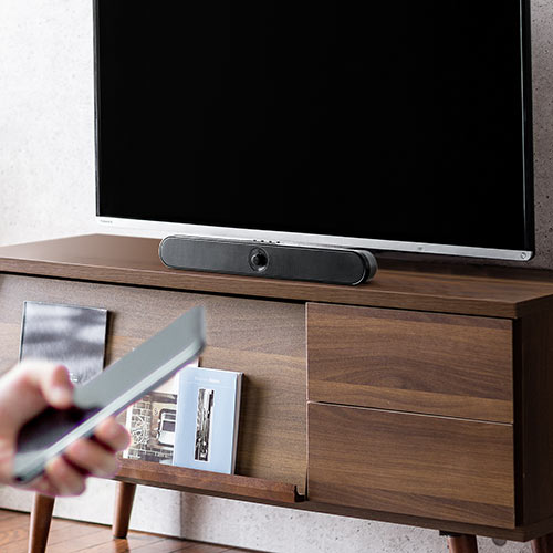 サウンドバースピーカー（パソコン・スマホ・テレビ接続・Bluetoothワイヤレス・バッテリー内蔵・USB充電・USB/SD・20W出力）
