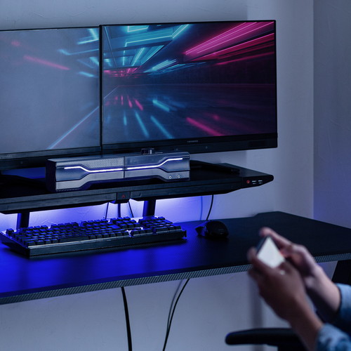 Bluetoothスピーカー（ワイヤレス接続・有線接続・サウンドバー・据え置き・LED付き・USB電源・10W）