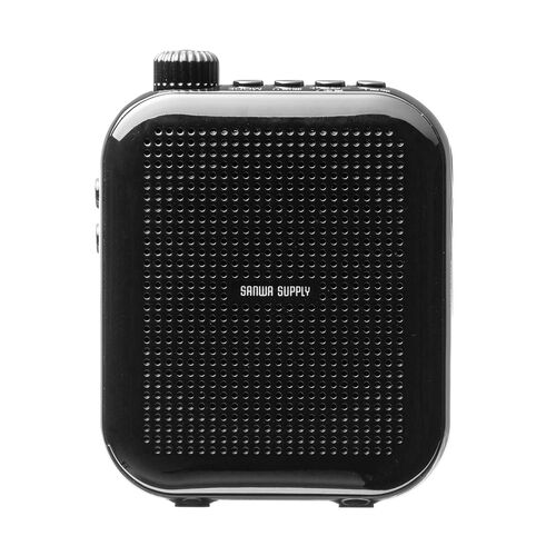 ポータブル拡声器（超小型・ハンズフリー・ヘッドセットマイク付・スピーカー・音楽再生・最大10W・コンパクト・USB充電器付）