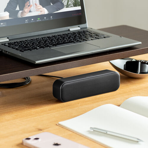 USBスピーカー（サウンドバー・小型・ケーブル2m・6ワット
