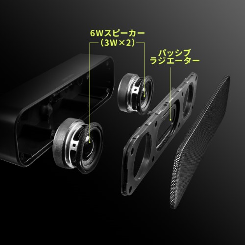 USBスピーカー（サウンドバー・小型・ケーブル2m・6ワット