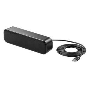 サウンドバー ブラック USB接続 MM-SPU17BKN【USBサウンドバースピーカー】USBケーブル1本で電源