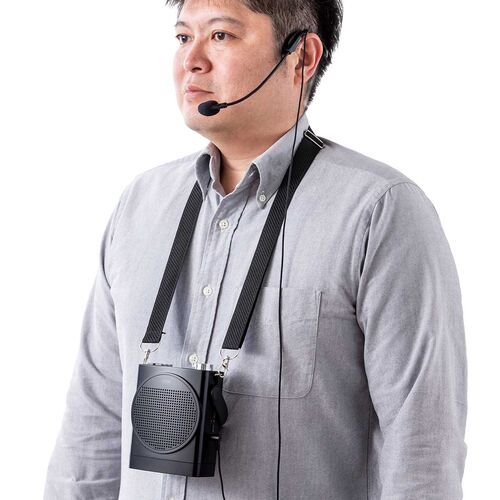 拡声器 ハンズフリー ポータブル マイク ワイヤレス 有線マイク付属 高出力30W USBメモリ microSD イベント ツアーガイド 選挙 セミナー 講義 会議 運動会