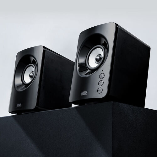 PCスピーカー（Bluetoothスピーカー・USBスピーカー・3.5mm接続対応・10W・低音強調・パッシブ搭載・コンパクト）