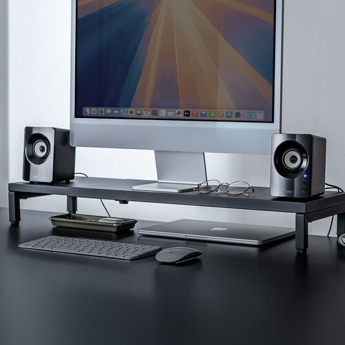 PCスピーカー（Bluetoothスピーカー・USBスピーカー・3.5mm接続対応・10W・低音強調・パッシブ搭載・コンパクト）