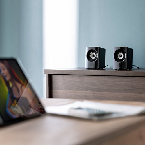PCスピーカー（Bluetoothスピーカー・USBスピーカー・3.5mm接続対応・10W・低音強調・パッシブ搭載・コンパクト）