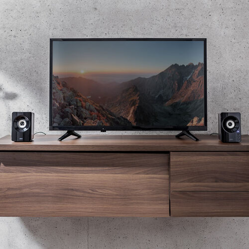 PCスピーカー（Bluetoothスピーカー・USBスピーカー・3.5mm接続対応・10W・低音強調・パッシブ搭載・コンパクト）