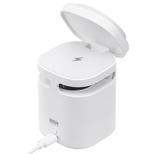 Bluetoothスピーカー（ワイヤレス充電・スマホ充電・MagSafe対応・7.5W・スタンド機能・ホワイト）