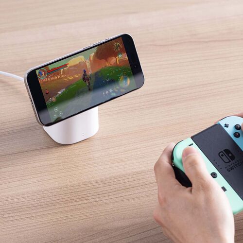 Bluetoothスピーカー（ワイヤレス充電・スマホ充電・MagSafe対応・7.5W・スタンド機能・ホワイト）