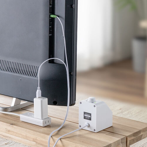 テレビ用手元スピーカー（高齢者向け・有線USB給電・5mロングケーブル・大音量・簡単操作）