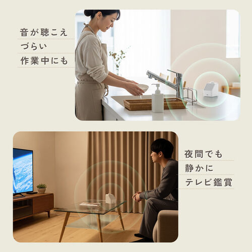 テレビ用手元スピーカー（高齢者向け・有線USB給電・5mロングケーブル・大音量・簡単操作）