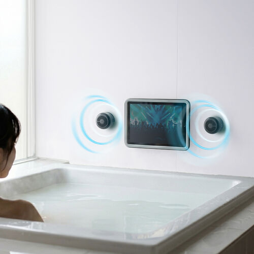防水スピーカー（Bluetooth・ワイヤレス・お風呂スピーカー・磁石取付・IPX6・コンパクト・小型・長時間再生）