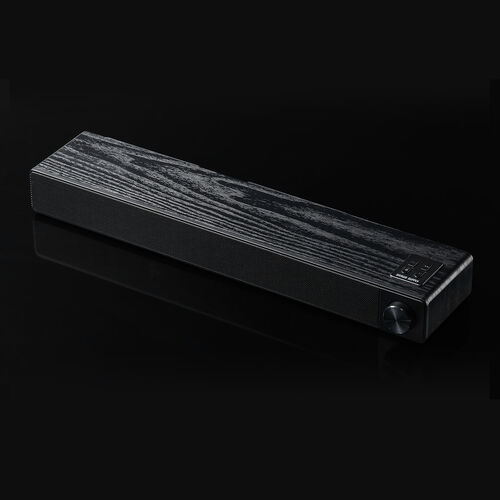 サウンドバー スピーカー（木製・Bluetooth・20W・ハイパワー・バッテリー内蔵・コンパクトタイプ）