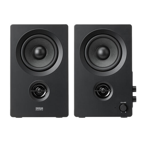 PCスピーカー（Bluetooth・木製・50W・高音質・2ch・ステレオ・コンパクト・有線・スマホ・テレビ・パソコン）