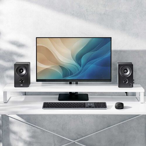 PCスピーカー（Bluetooth・木製・50W・高音質・2ch・ステレオ・コンパクト・有線・スマホ・テレビ・パソコン）