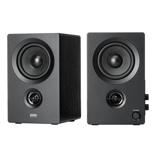 PCスピーカー（Bluetooth・木製・50W・高音質・2ch・ステレオ・コンパクト・有線・スマホ・テレビ・パソコン）