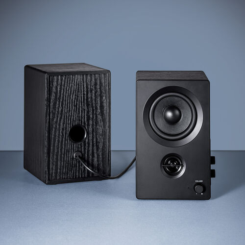 PCスピーカー（Bluetooth・木製・50W・高音質・2ch・ステレオ・コンパクト・有線・スマホ・テレビ・パソコン）