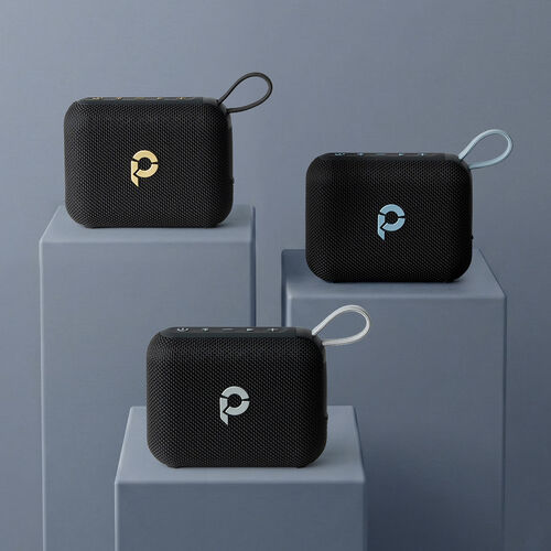 Bluetoothスピーカー（防水・IPX7・ポータブル・ワイヤレス・6W・アウトドア・お風呂・重低音・最大24時間再生・microSD対応・スモーキーブルー）