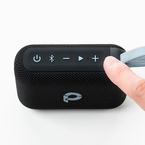 Bluetoothスピーカー（防水・IPX7・ポータブル・ワイヤレス・6W・アウトドア・お風呂・重低音・最大24時間再生・microSD対応・スモーキーブルー）